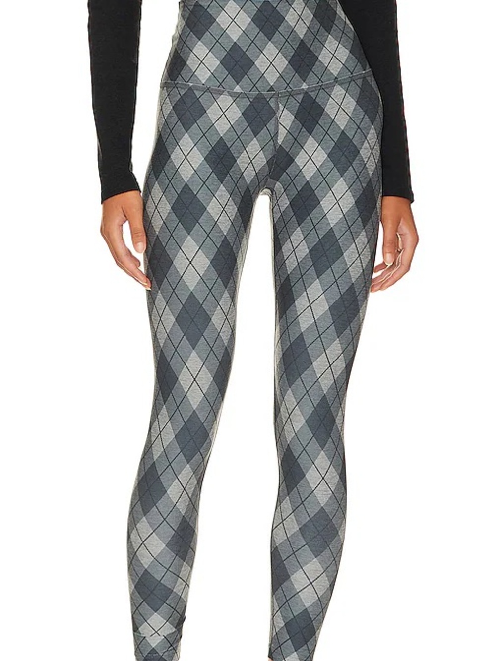 Beyond Yoga softmark midi legging argyle pattern M